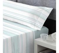 DECASATEXTIL - Juego de sábanas coralina Extra Suave- 4 Piezas- Sabanas de Invierno - Doble perchado - Sabana Bajera, encimera y Funda Almohada - Cama 180cm - Megan Menta