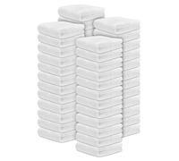 DECASATEXTIL Pack 48 Toallas Lavabo Blancas - 50x90cm - 500 gsm 100% Algodón Premium - Toallas Baño - Toallas Manos - Calidad Hotel