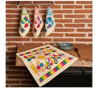 DECASATEXTIL ®- Paños de Cocina 100% algodón - Set de Trapos de Cocina 50x50cm, Suaves, duraderos y Super absorbentes. (Summer)
