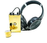 DECATRONIC Micrófono de pared serie oro profesional para escucha con sistema de filtros y salida grabación ideal para casa oficina seguridad privacidad (F999r Gold)