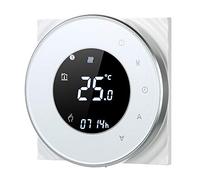 Decdeal Wi-FI - Termostato programable con termostato de Ambiente Inteligente inalámbrico con Pantalla LCD táctil, Color Negro