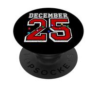 December 25 Retro Christmas 2025 December 25 December 25th PopSockets PopGrip Adhesivo