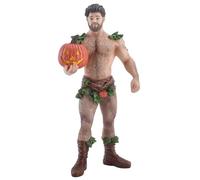 December Diamonds 55-55341 Poke The Bear Series, Adorno de Oso con Parche de Calabaza de 7 Pulgadas