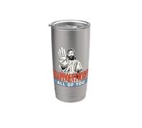 Decepciones Todos Ustedes Divertido Jesús Facepalm Meme Vaso térmico de acero inoxidable de doble pared