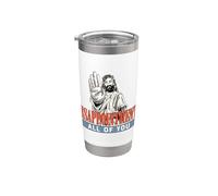 Decepciones Todos Ustedes Divertido Jesús Facepalm Meme Vaso térmico de acero inoxidable de doble pared