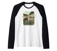 Deception Pass State Park Oak Harbor Washington Vintage Camiseta Manga Raglan