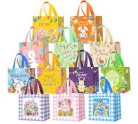 DECHISY Paquete de 12 bolsas de regalo de Pascua con asas (A)