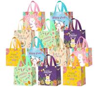 DECHISY Paquete de 12 bolsas de regalo de Pascua con asas (C)