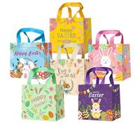 DECHISY Paquete de 6 bolsas de regalo de Pascua con asas (D)