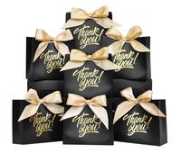 DECHISY Paquete de 60 bolsas pequeñas de agradecimiento (A) (negro)