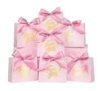 DECHISY Paquete de 60 bolsas pequeñas de agradecimiento (A) (rosa)