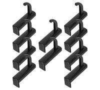 DECHOUS 10 Ganchos Adhesivos para Auriculares de Monitor Soporte Lateral de Plástico Negro para Auriculares de PC Colgador Multifunción para Organización y Ahorro de Espacio en