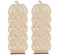 DECHOUS 10 Unidades Decoración de Mesa Calabaza de Madera Rústica Pintable y Personalizable para Centros de Mesa y Estantes en Fiestas de Halloween y Acción de Gracias