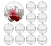 DECHOUS 100 piezas mini bola de plástico transparente para llenar 1.2"/ 3.2 cm bola de Navidad transparente Sphere plástico para dispensador de caramelos Gumball Máquinas