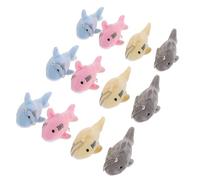 DECHOUS 12 Llaveros Mini de Tiburón de Peluche Multicolor Colgantes de Animal para Llavero y Decoración de Bolsos Ideales para Fiestas Temáticas del Océano y Adornos para Mochilas