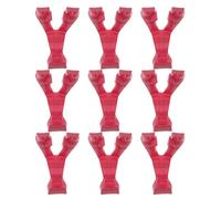 DECHOUS 12 Piezas Pinzas para Servir Comida Pinzas Botaneras Mini Rojo Antiquemaduras para Carne y Costillas Picnics y Uso Diario