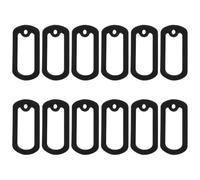 DECHOUS 14 Piezas Protector de Placa de Identificación de Silicona, Funda para Placa de Identificación del Perro, Silenciador de Ruido, Negro, para Dog Tags, Accesorio para Perros