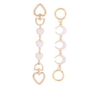 DECHOUS 2 Piezas Cadena de Metal para Bolso de Mano Cierre Corazón y Luna Dorados Correa Extraíble para Bolso de Hombro Accesorio DIY y Carteras Modernas