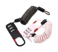 DECHOUS 2 piezas Candado Antirrobo Bicicleta Cable Acero Resistente Combinación Dígitos Reiniciable Portátil para Motos Scooters Bicicletas Rosa Negro