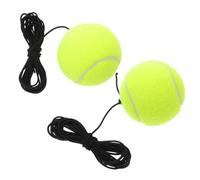 DECHOUS 2 Piezas de Balones de Tenis de Entrenamiento con Cuerda Elástica Duradera, Pelota para Autoentrenamiento Portátil para Principiantes, Equipo Compacto para Práctica Individual