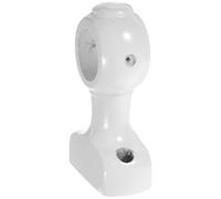 DECHOUS 2 Piezas Soportes para Barra de Cortina de Madera en Color Blanco, Diseño Cerrado y Diámetro Interior de 3.55cm, para Hogares Soporte Seguro y Estable