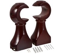 DECHOUS 2 Unidades de Soportes de Montaje Compatible Barras Redondas de 28 MM Diseño Sencillo Bordes Lisos Resistente en Estancias Dormitorios y Baños