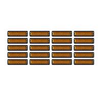 DECHOUS 20 Reflectores de Advertencia para Bicicleta Negros, Reflectores de Pedal y Radios Carcasa de Caucho de Nylon para Seguridad Nocturna y Decoración al Montar
