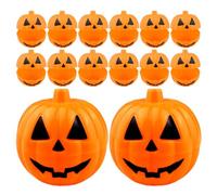 DECHOUS 20 Unidades Mini Cubo de Plástico Forma de Calabaza Naranja para Halloween, Caja Compacta y Ligera para Dulces, Adecuado para Fiestas y Ambiente Temático