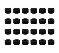 DECHOUS 24 Piezas Almohadilla Redonda de Goma para Maceta, Antidesgaste y | Negro, para Macetero Moderno, Amortiguación contra Golpes, Eleva la Base, Uso en Soportes y Pies