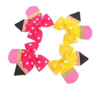 DECHOUS 2pares Sombreros Pinzas de Lazo Grandes Pasadores Antideslizantes para Bebés Accesorios Cabello Cinta de Grogrén para Pinzas de Cocodrilo para Niñas y Pequeños el Regreso Escuela