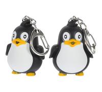 DECHOUS 2piezas Llaveros LED de Pingüino con Efecto Luminoso y Sonido de Colgantes Decorativos para Mochilas Bolsos y Llaves Diseño Único y Práctico