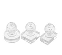 DECHOUS 3 Herramientas de Prensado para Sombras de Ojos y Rubor Moldes de Plástico Cristalino Cuadrados y Redondos Kit Compacto para Reparación y Prensado de Polvos de Maquillaje Uso