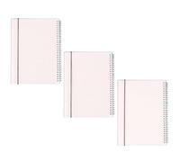 DECHOUS 3 Piezas Cuaderno de Espiral Lateral Blanco Papel, Adecuado para Estudiantes y Compañeros, para Diario de Viaje y Notas DIY