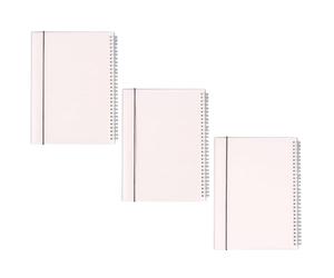 DECHOUS 3 Piezas Cuaderno de Espiral Lateral Blanco Papel, Adecuado para Estudiantes y Compañeros, para Diario de Viaje y Notas DIY