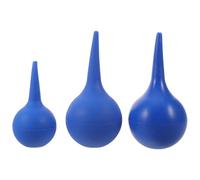 DECHOUS 3 Piezas Limpiador de Oídos Bomba de Goma Azul 75ml Adultos Control de Agua y Flujo para Baños y Limpieza Auditiva
