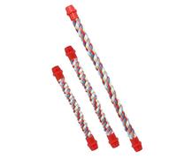 DECHOUS 3 Piezas Percha para Pájaros con Cuerda de Algodón y Resistente Soporte Ergonómico para Loros Periquitos y Cotorras para Jaulas Accesorio para Trepar y Descansar