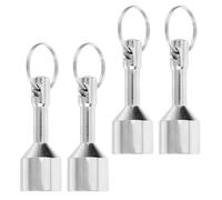 DECHOUS 4 Llaveros para Probar Metales Preciosos Kit Portátil para Probar Oro y Plata Joyería Calibrado Peso D17 12kg para Validación Precisa Joyas y Monedas