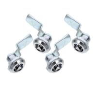 DECHOUS 4 Piezas Cerradura Leva Zinc Aleación para Puertas Armario con Llave Triangular Seguro Resistente y Fácil Instalación para Muebles y Buzones Compatible Múltiples Usos