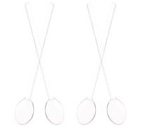 DECHOUS 4 piezas Cucharas de Vidrio con Mango para Mezclar Resistentes al Calor Diseño Ergonómico para Café Jugos Postres y Leche Casa