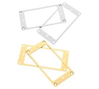 DECHOUS 4 piezas Marco de Pastillas para Guitarra Eléctrica Anillos de Montaje de Metal Marco Estable y Preciso para Mejora de Sonido Compatible con Múltiples Modelos