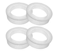 DECHOUS 4 Piezas Recargas Compatibles para Cubos de Pañales con Anillos de Recarga Blancos de Pe, Diseño Redondo con Sellado Avanzado para Eliminar Olores en Baño o Nursery