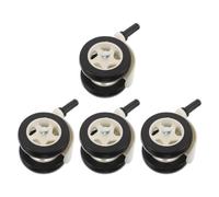 DECHOUS 4 Ruedas Giratorias Silenciosas para Andador de Juego de Repuesto Aplicables Dobles Negro y Ruedas Resistentes para Interiores Adaptables a Madera Baldosas y