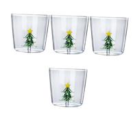 DECHOUS 4 Uds Copa De Vino Copa De Cóctel Copa De Navidad Tazas De Café De Navidad Taza De Café Con Leche Taza De Navidad Vasos Transparentes Para Beber Taza De 300Ml Taza Para Beber Con