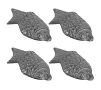 DECHOUS 4 Utensilios de Cocina de Hierro Fundido Forma de Pez Suplemento Natural de Hierro para Veganos Embarazadas y Deportistas Herramienta para Cocinar Saludable Sopas y Alimentos