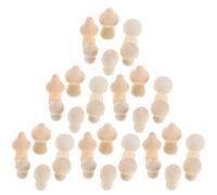 DECHOUS 42 Piezas Mini Figuras de Hongos de Madera sin Terminar para Manualidades Diy, Adornos Portátiles y Fáciles de Pintar, Ideales para Embellecer Mesas y Estantes