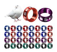 DECHOUS 50 Piezas de Anillos de Pata de Metal para Loros y Pollitos, Bandas de Pollo Fáciles de Usar, Convenientes para Propietarios de Aves, Aplicación Amplia Color Color Aleatorio