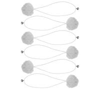 DECHOUS 6 Piezas de Bolas Colgantes para Gato con Cascabel, Recambio para Rascador de Felpa, Textura Suave y Confiable, Juguete Interactivo para Gatos