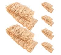 DECHOUS 6 Piezas de Techo de Paja Artificial Miniatura 3X20 CM para Manualidades y Decoración de Micro Paisajes Rollo Pequeño de Paja para Casas de Muñecas y Proyectos DIY