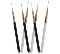 DECHOUS 6 Pinceles Espirales Ultrafinos para Cejas y Pestañas Aplicadores Portátiles en Negro y Microcepillos Flexibles Reutilizables para Laminación y Extensión Set de 6