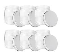 DECHOUS 6 Tarros De Cristal Con Tapas De 250 Ml Recipientes Herméticos Para Almacenamiento De Alimentos Tarros De Cristal Para Cocina Especias Dulces Botes Transparentes